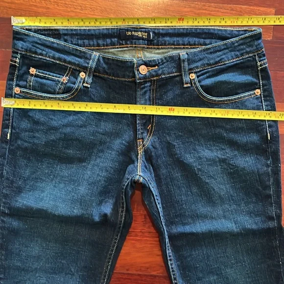 Womens 13 long 524 Levi’s too superlow boot cut jeans dark (actually 35 x 33.5) - Picture 2 of 7